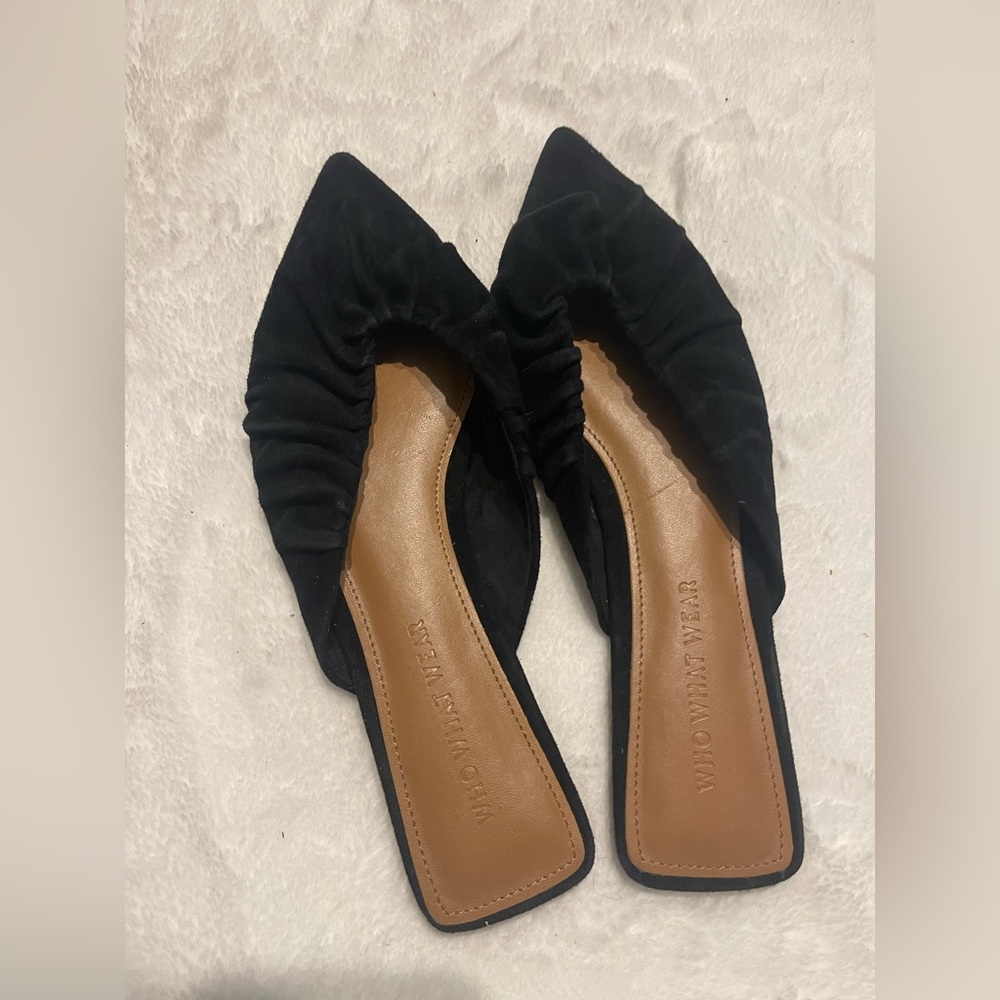 Who What Wear  elegant  women’s Black Pointed Flats size 8 - Picture 9 of 16